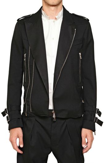 Balmain Wool Grain De Poudre Jacket - Lyst