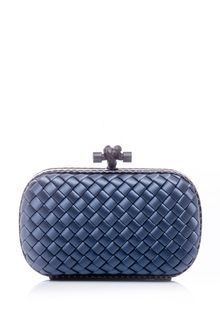 Bottega Veneta Satin Woven Box Clutch - Lyst