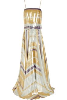 Lanvin Striped Silkblend Lamé Gown - Lyst