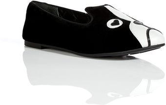 Marc By Marc Jacobs  Velvet Leather Dog Loafers - Lyst