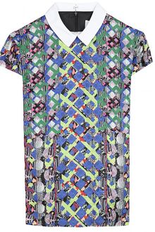 Peter Pilotto Jacquard Print Silk Blouse - Lyst