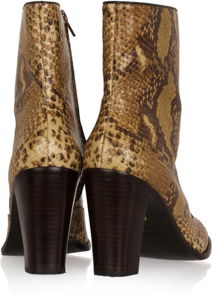 ankle snakeskin booties