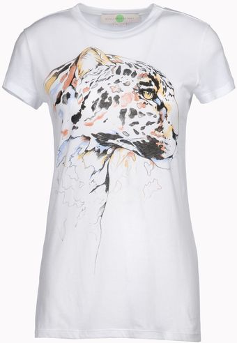 Stella McCartney Organic Cotton Leopard Head Print Top - Lyst