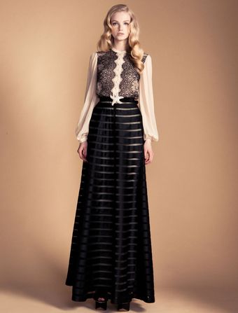Temperley London Long Ribbon Tulle Unpleated Skirt - Lyst