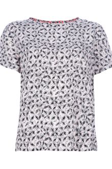 Marni Leaf Print Silk Top - Lyst