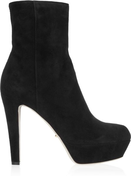 sergio rossi suede booties