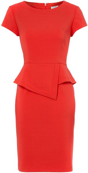 Untold Short Sleeve Fitted Peplum Detail Dress - Lyst