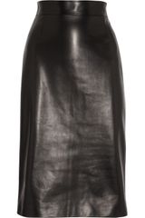 Alexander McQueen Leather Pencil Skirt