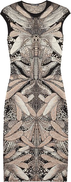 Alexander McQueen Wool and Silkblend Dress - Lyst