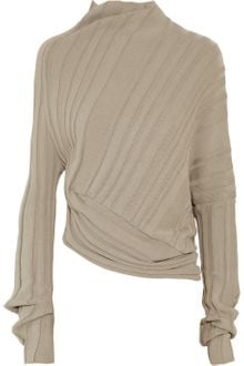 Alexander Wang Asymmetric Ribbed Cotton Sweater - Lyst
