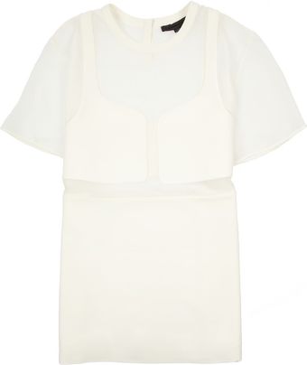 Alexander Wang Crepe and Silk-Chiffon T-Shirt - Lyst