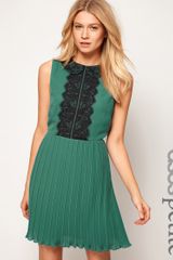 Asos Skater Dress with Lace Peterpan Collar