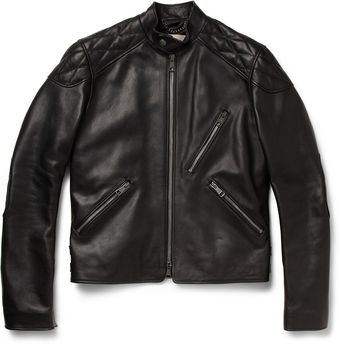 Burberry Brit Leather Biker Jacket - Lyst