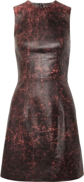Christopher Kane Cracked Leather Dress - Lyst