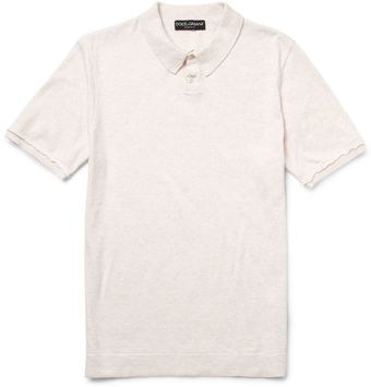 Dolce & Gabbana Knitted Cotton Polo Shirt - Lyst