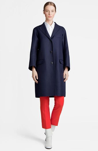Jil Sander Double Face Gabardine Coat - Lyst