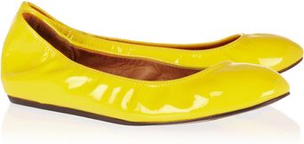 Lanvin Patent Leather Ballet Flats - Lyst