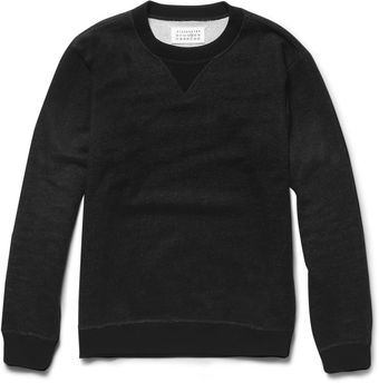 Maison Martin Margiela Elbow Patch Cotton Jersey Sweatshirt - Lyst
