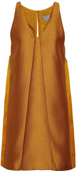 Maiyet Pleated Handwoven and Silksateen Dress - Lyst