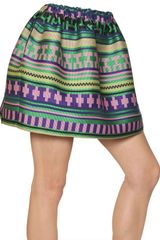MSGM Cotton Jacquard Skirt
