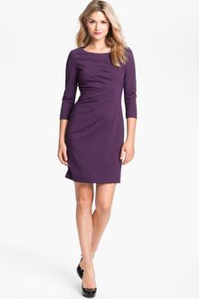 Tahari Seam Detail Ponte Knit Sheath Dress - Lyst