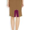 The Row Mallery Contrast Trimmed Wool Skirt in Brown (camel) - Lyst
