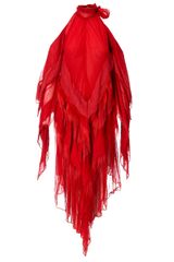 Wunderkind Red Tiered Lace Dress