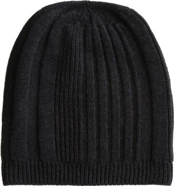 Barneys New York Simple Rib Knit Beanie - Lyst