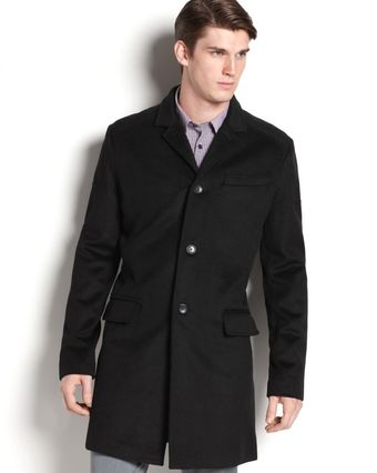 Calvin Klein Detachable Wool Coat - Lyst