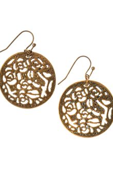 Kendra Scott Madina Brass Round Earrings - Lyst