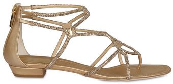 Rene Caovilla Suede Cage Flats - Lyst