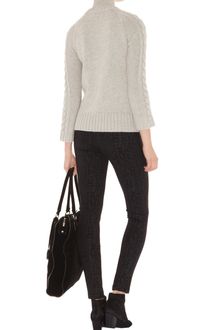Karen Millen Twisted Cable Knit Turtleneck - Lyst
