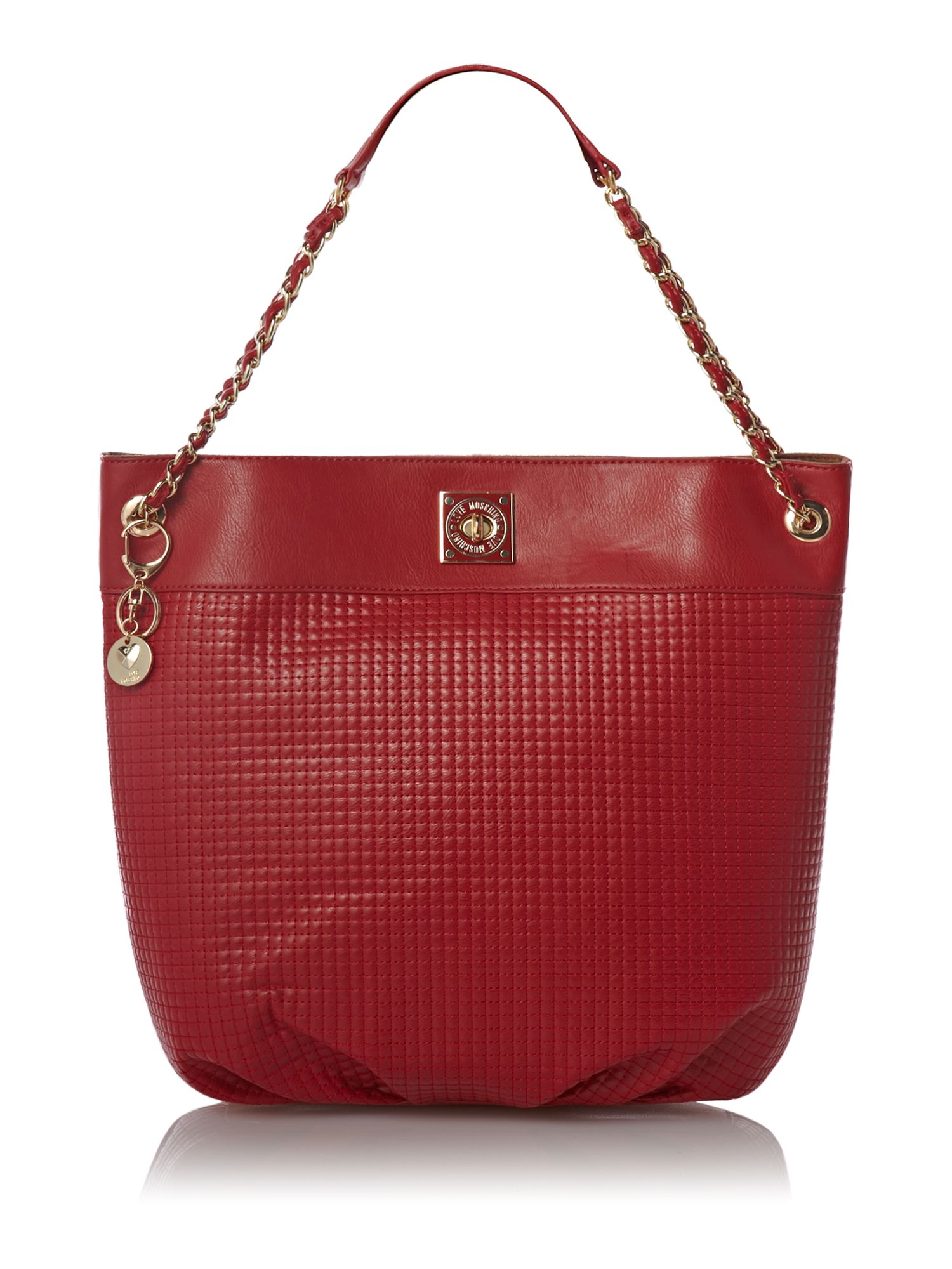 Love Moschino Tote Bag with Chain Straps in Red Lyst
