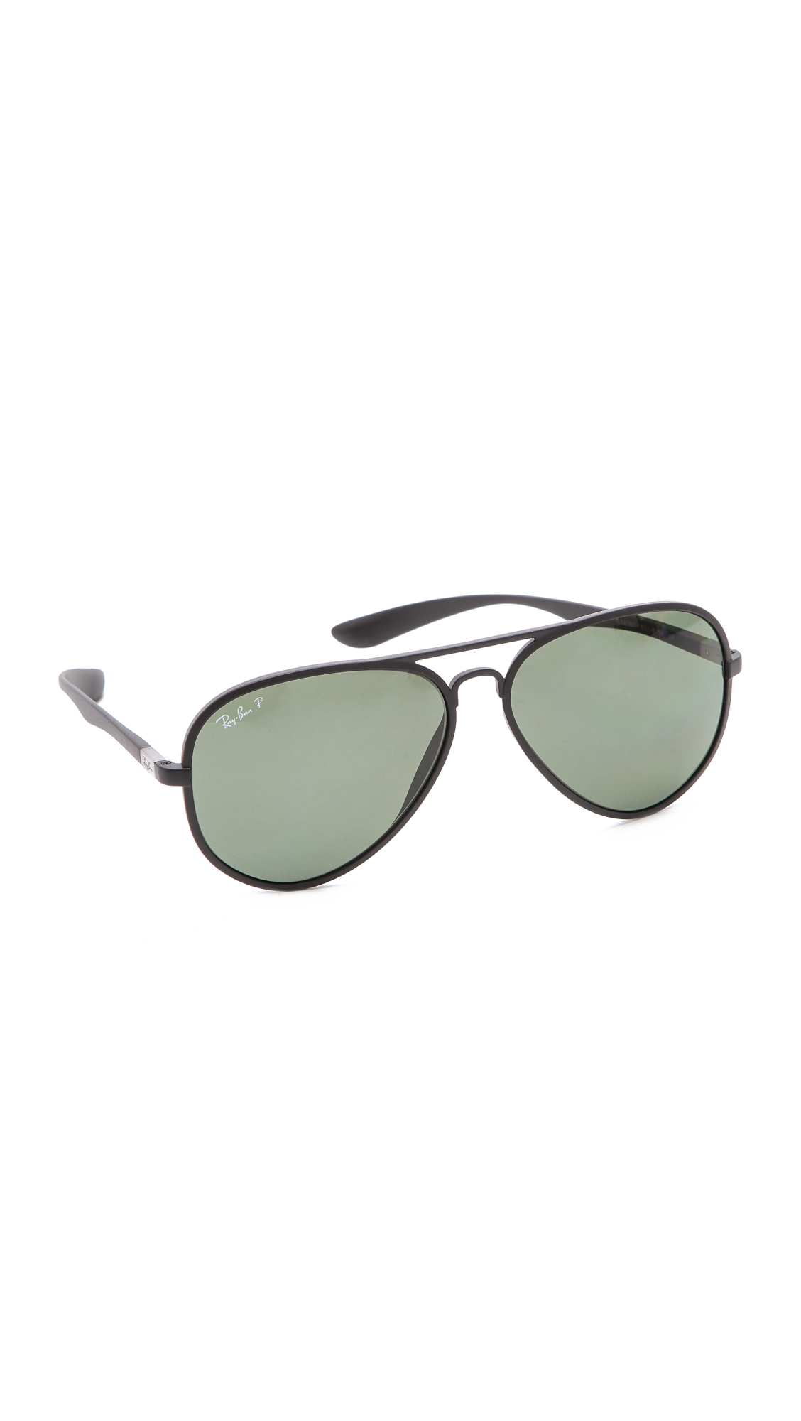 Rayban New Polarized Aviator Sunglasses in Black Lyst