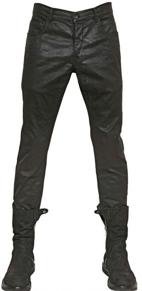 Rick Owens  Detroit Stretch Waxed Denim Jeans - Lyst