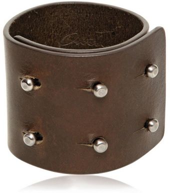 Rick Owens Leather Cuff Bracelet - Lyst