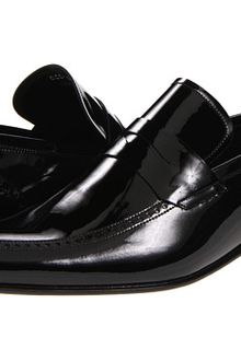 Versace Patent Penny Loafer - Lyst