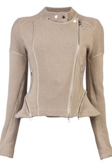 3.1 Phillip Lim Ribbed Motorcycle Jacket - Lyst