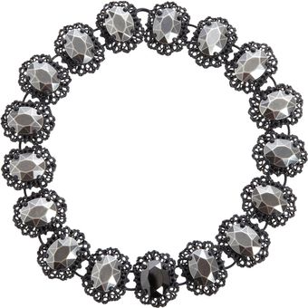 Bottega Veneta Blackened Silver Faceted Link Necklace - Lyst