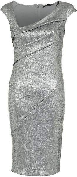 Donna Karan New York Asymmetric Sequin Dress - Lyst