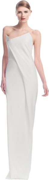 Donna Karan New York Strapless Geometric Folded Evening Gown - Lyst