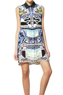 Mary Katrantzou Printed Double Georgette Silk Dress - Lyst