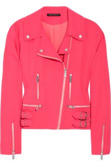 Christopher Kane Neon Wool Blend Crepe Biker Jacket - Lyst