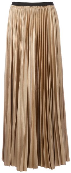 Enza Costa Pleated Maxi Skirt - Lyst