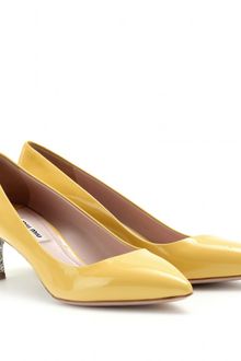 Miu Miu Glitter Sole Kitten Heel Pumps - Lyst
