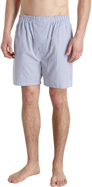 Barneys New York Windowpane Check Boxers - Lyst