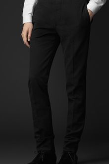 Burberry Prorsum Slim Fit Striped Seersucker Trousers - Lyst