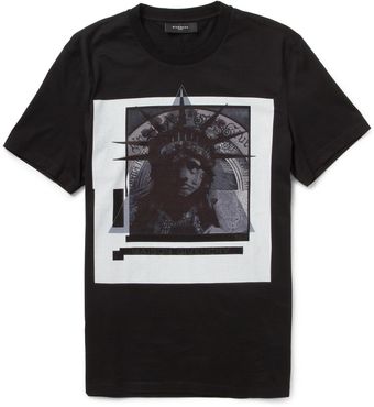 Givenchy Statue Of Libertyprint Cottonjersey Tshirt - Lyst