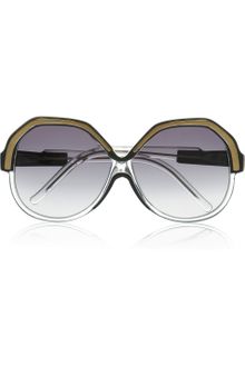 Linda Farrow Luxe Geometric Roundframe Acetate Sunglasses - Lyst