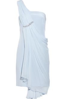 Notte By Marchesa Embellished One Shoulder Silk Chiffon Dress - Lyst